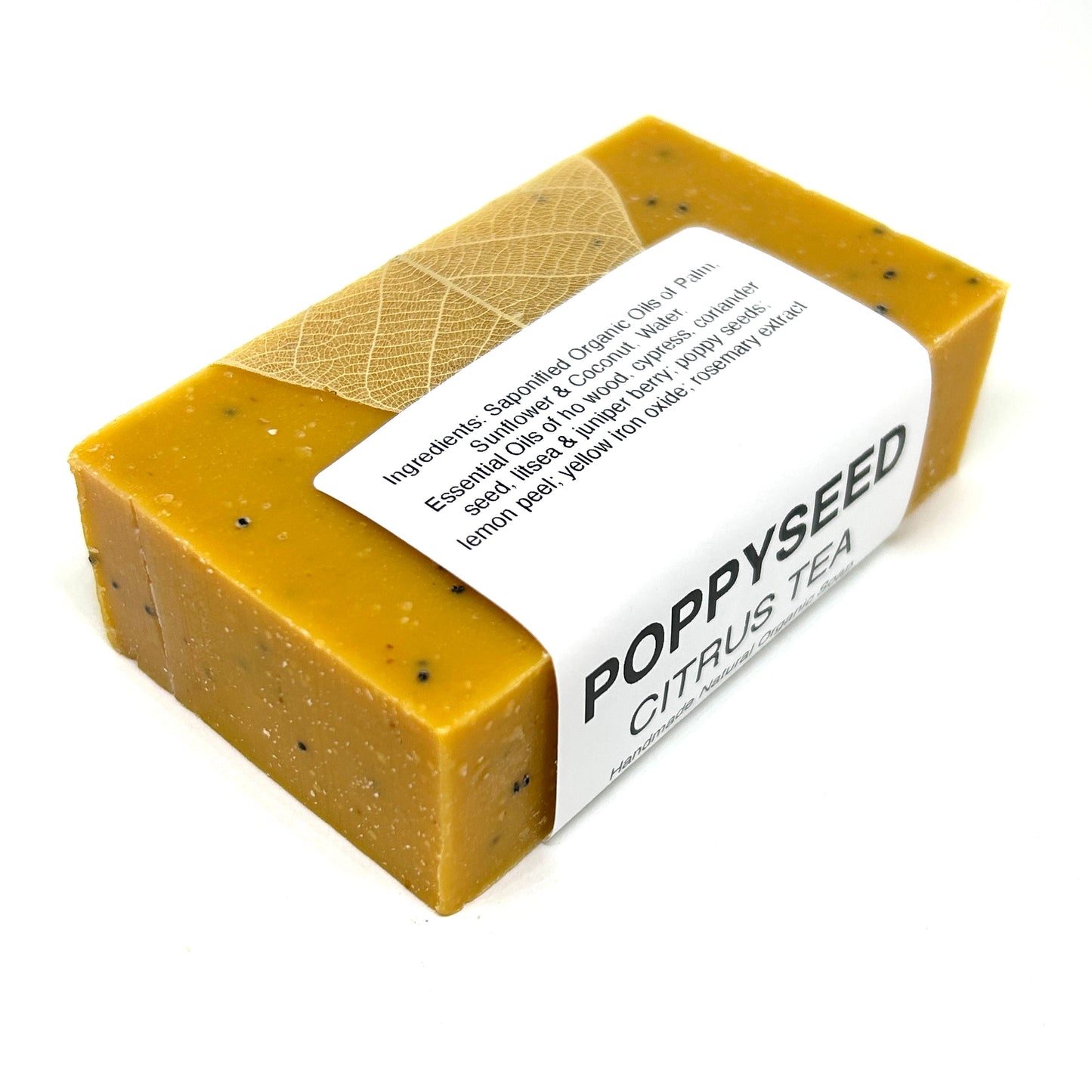 Citrus Poppyseed Bar Soap, Organic