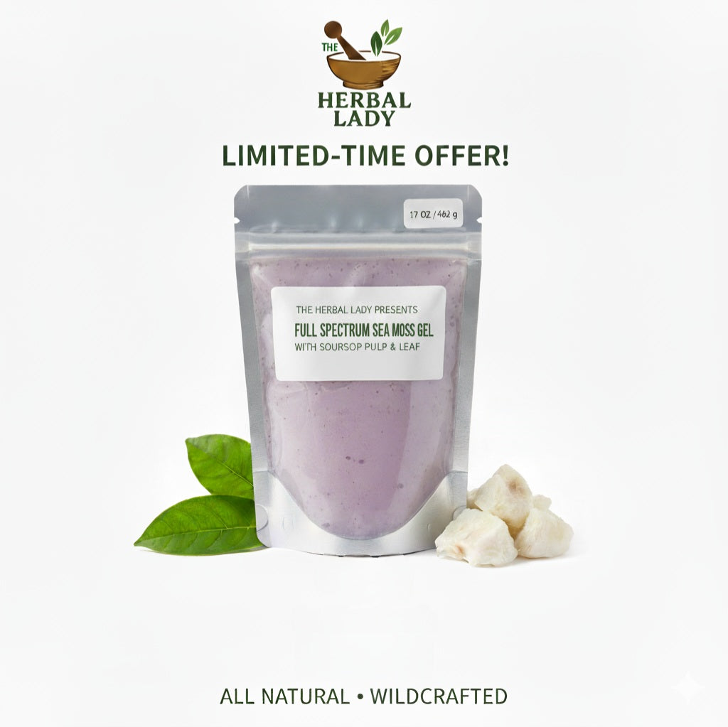 Full Spectrum Sea Moss Gel with Soursop Pulp & Leaf